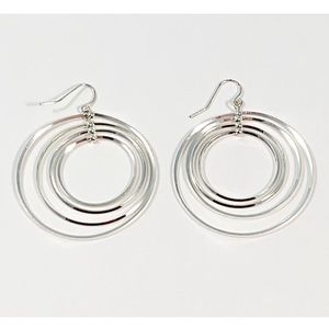 Silver Circle Dangle Earings, From Belk